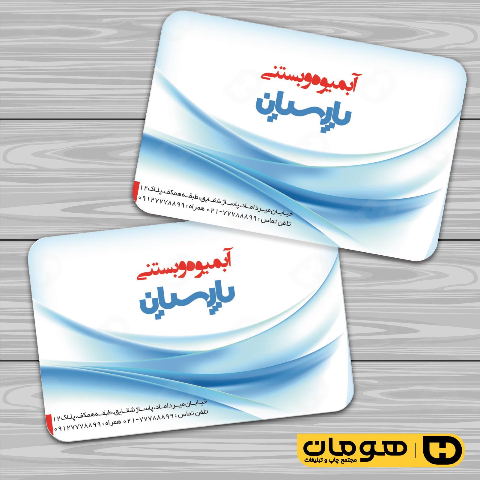 کارت  ویزیت  رستوران و کافی شاپ آبمیوه و بستنی فروشی کد 011501011